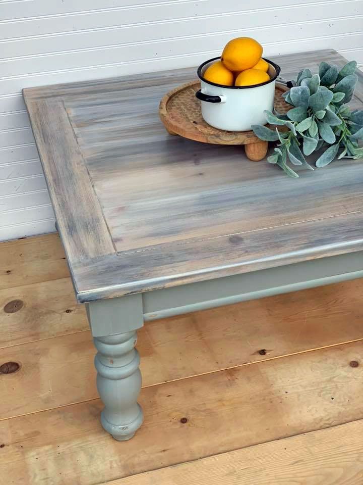 Empire Gray Farmhouse Coffee Table | Coffee Table In Rustic Bronze Patina Coffee Tables (View 7 of 15)