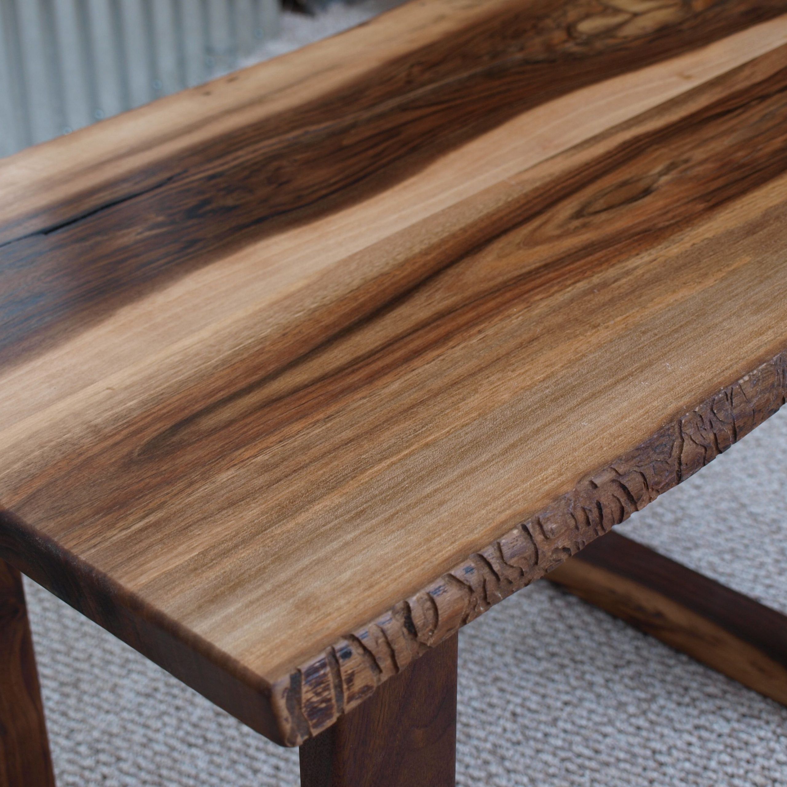 English Walnut Top & Black Walnut End Table | Outdoor Intended For Dark Walnut Drink Tables (View 8 of 15)