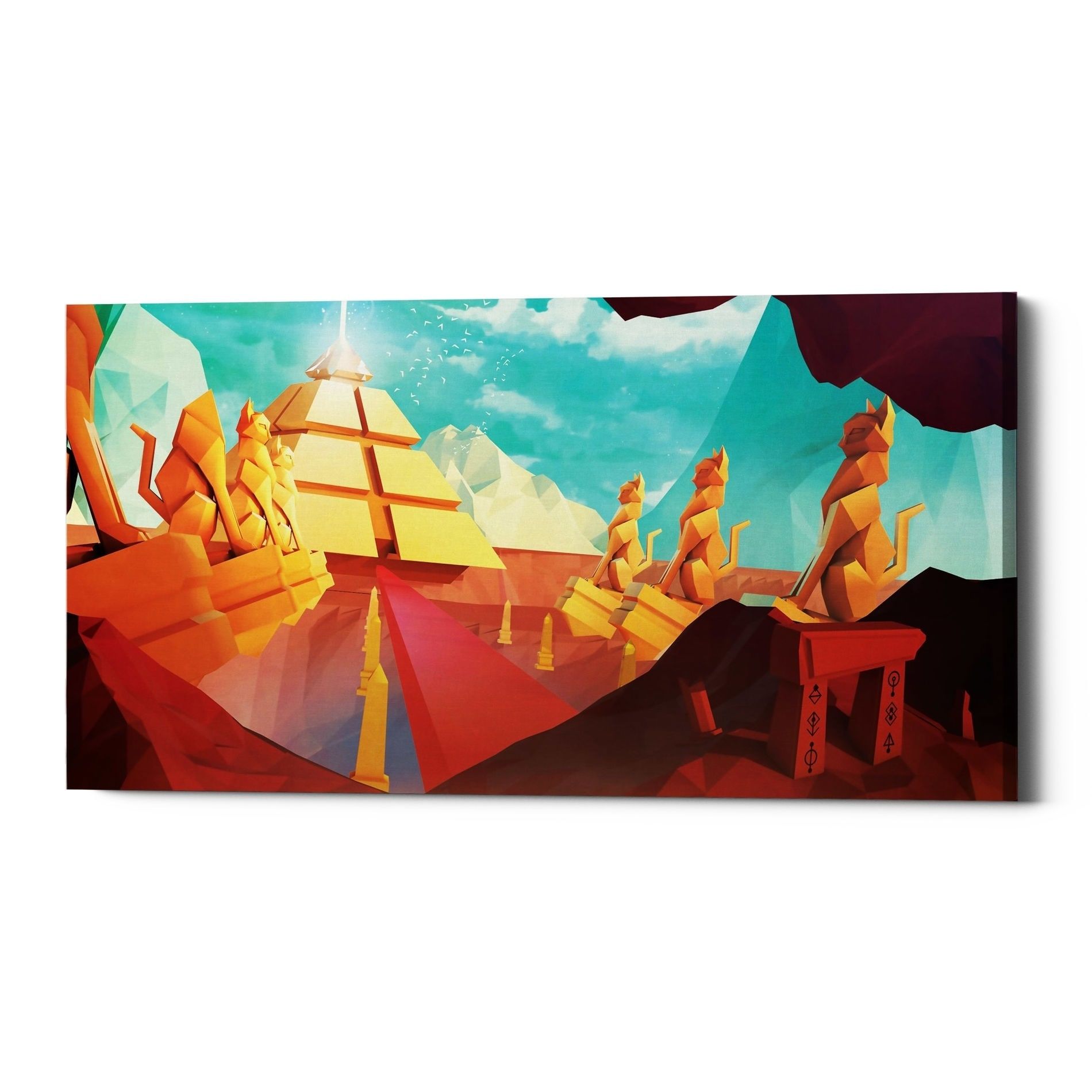Epic Graffiti "low Poly Pyramid"jonathan Lam, Giclee Within Pyrimids Wall Art (View 7 of 15)