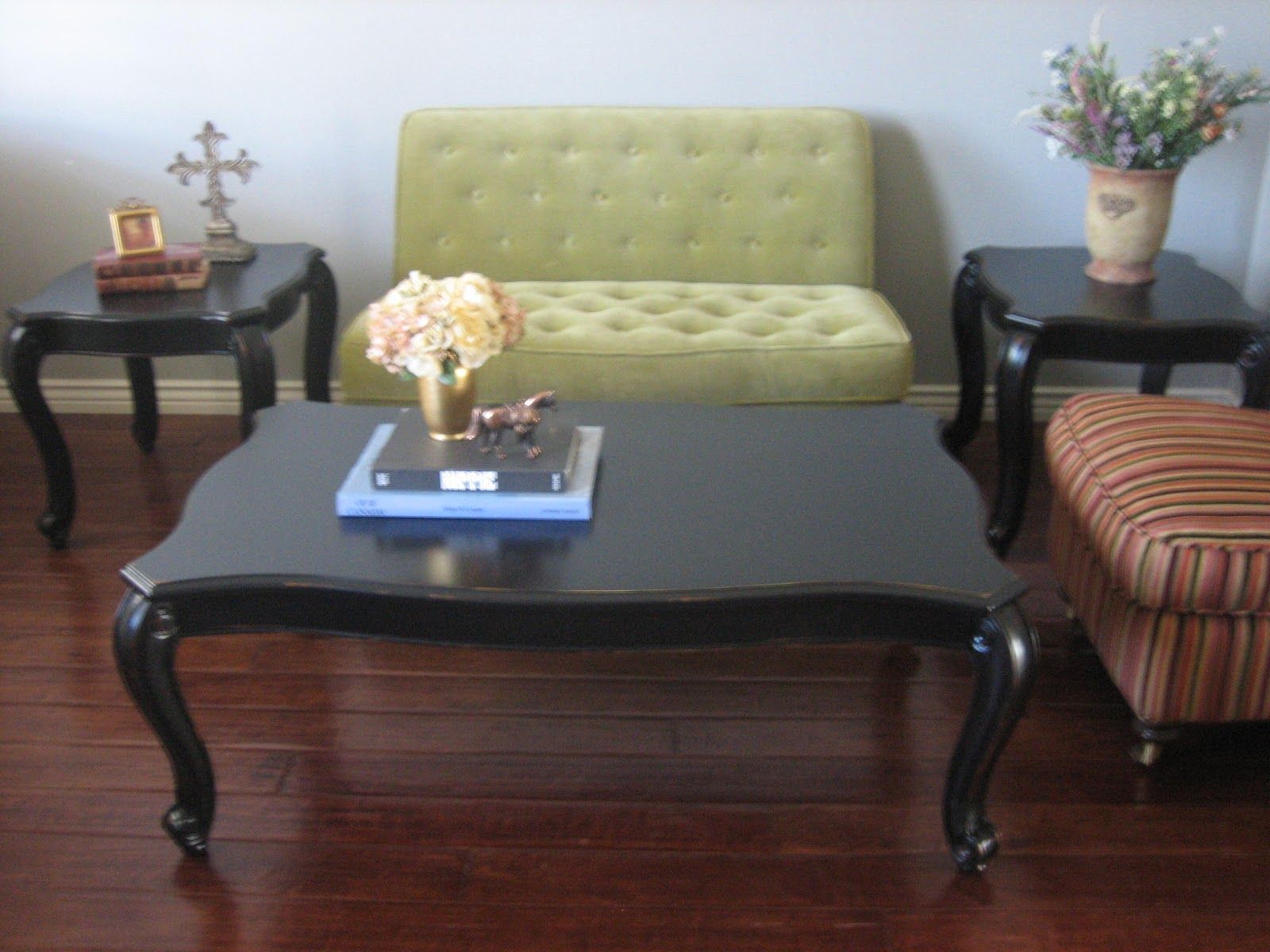 European Paint Finishes: Black Coffee & End Tables In Aged Black Coffee Tables (View 12 of 15)