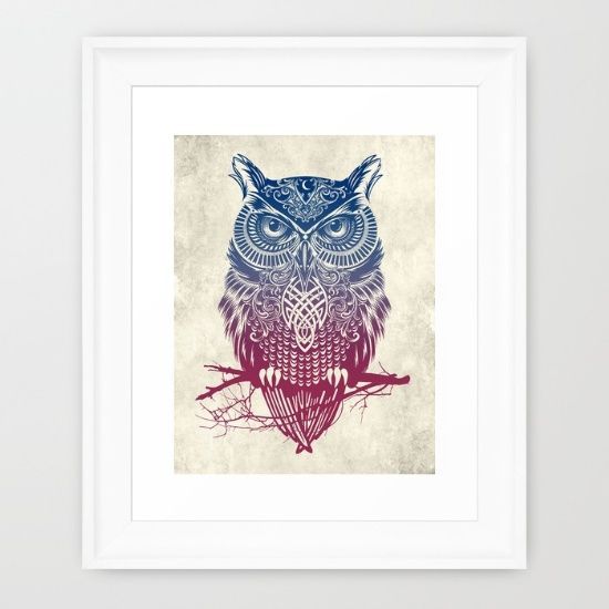 Evening Warrior Owl Framed Art Printrachel Caldwell In The Owl Framed Art Prints (View 15 of 15)