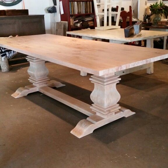 Farmhouse White Wash Table | Farmhouse Dining, Dining Throughout Oceanside White Washed Coffee Tables (View 13 of 15)