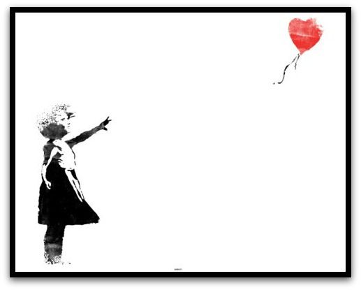 Framed Banksy Print "red Balloon Girl": New Zealand Fine Inside Balloons Framed Art Prints (View 6 of 15)