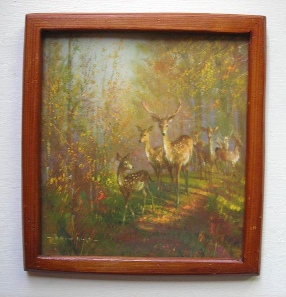 Framed Wall Art Nature Prints : Vernon Ward Deer And Duck With Natural Framed Art Prints (View 11 of 15)