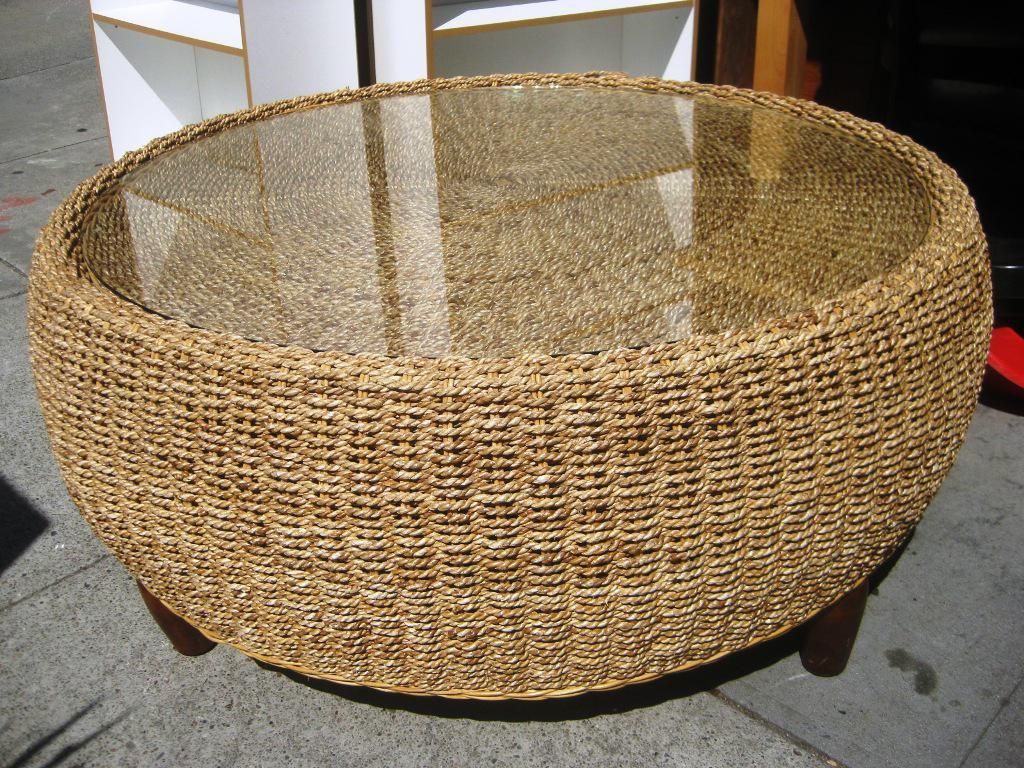 Furniture: Large Square Seagrass Coffee Table Simple Pertaining To Natural Seagrass Coffee Tables (View 13 of 15)