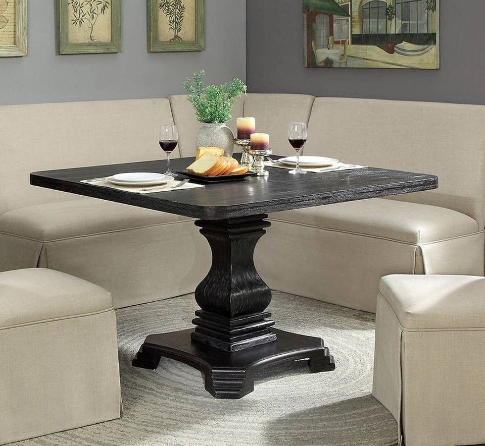 Furniture Of America Nerissa Antique Black Square Dining With Regard To Antique White Black Coffee Tables (View 4 of 15)