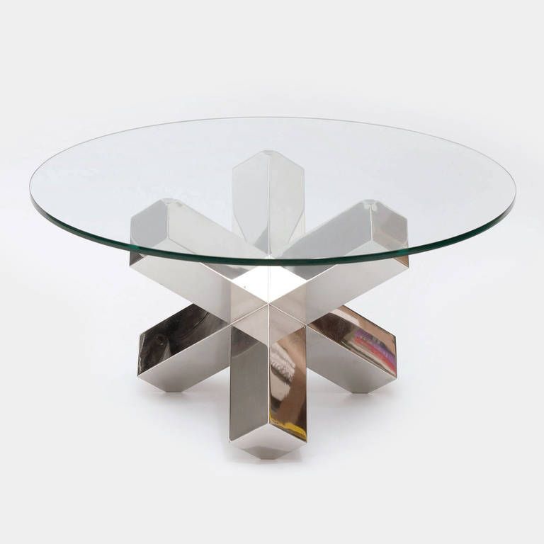 Geometric Chrome Coffee Table | Cool Coffee Tables, Table With White Geometric Coffee Tables (View 5 of 15)