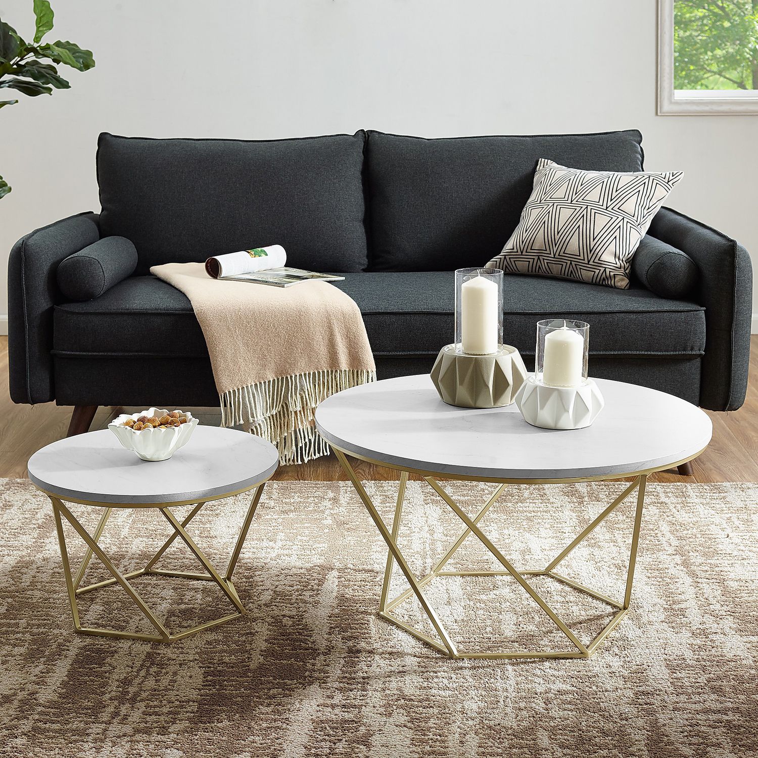 Geometric Nesting Coffee Tables – Pier1 Intended For Geometric Coffee Tables (View 6 of 15)