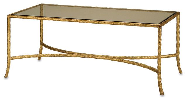 Gilt Twist French Deco Antique Gold Leaf Glass Coffee Within Antique Gold And Glass Coffee Tables (View 8 of 15)