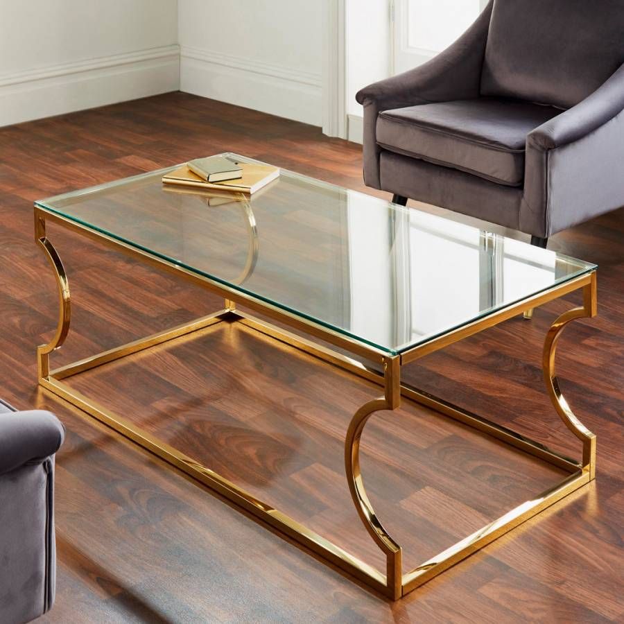 Gold Rome Coffee Table – Brandalley With Regard To Antiqued Gold Rectangular Coffee Tables (View 1 of 15)