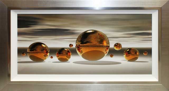 Golden Sphere – Liquid Art (122cm X 72cm) – Mia Stanza Intended For Liquid Wall Art (View 12 of 15)