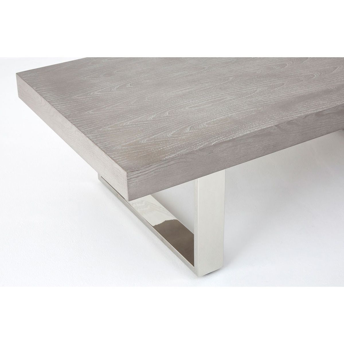 Grey Elm Wood Coffee Table – Stainless Steel Legs | Fads Intended For Smoke Gray Wood Coffee Tables (View 12 of 15)