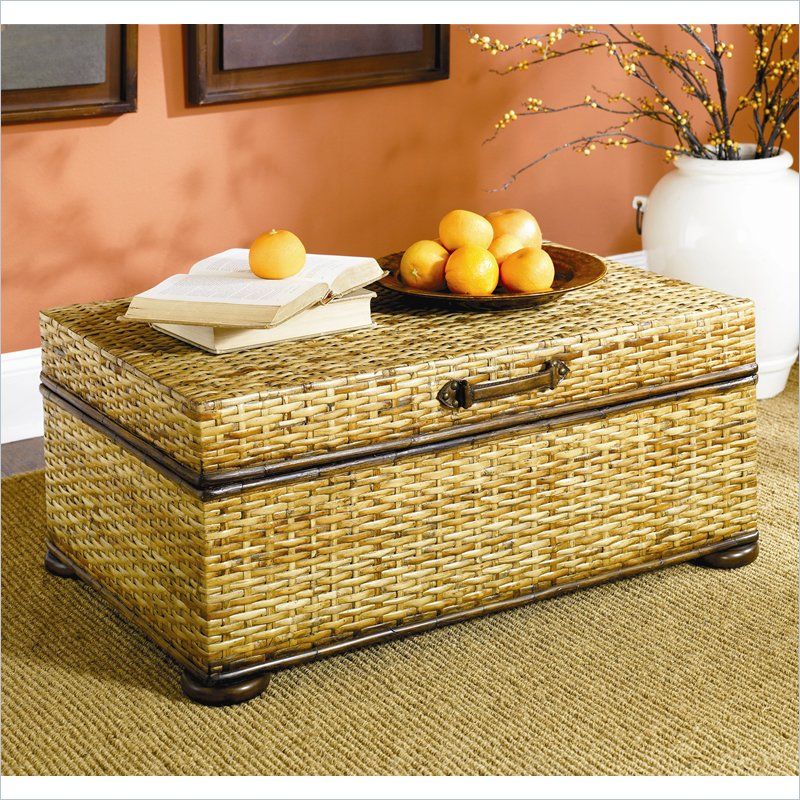 Hammary Hidden Treasures Woven Rattan Trunk Coffee Table With Wicker Coffee Tables (View 10 of 15)