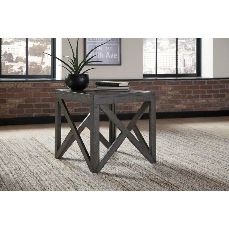 Haroflyn – Gray – Square End Table For Square Modern Accent Tables (View 7 of 15)