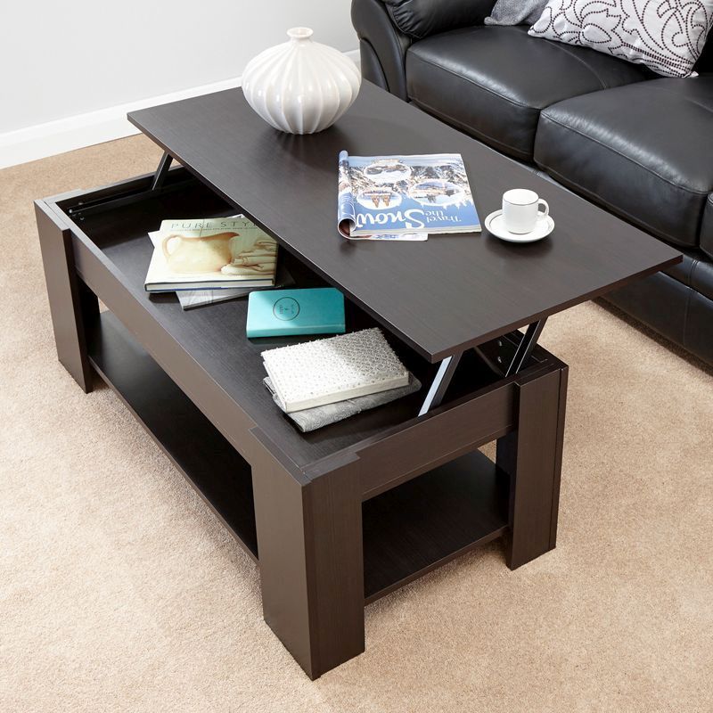 Harper Lift Up Coffee Table Brown 1 Shelf – Buy Online At Within 1 Shelf Coffee Tables (View 6 of 15)