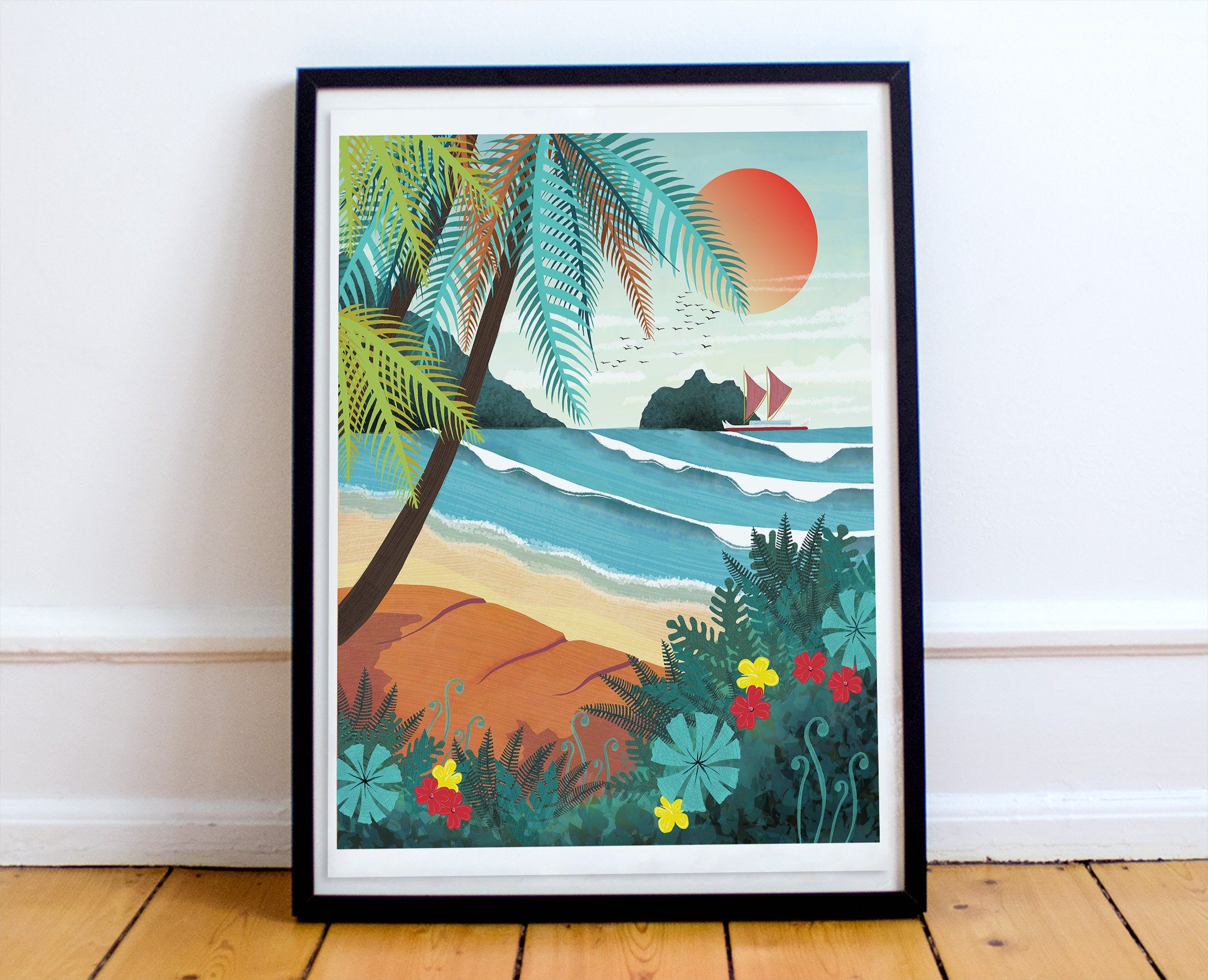 Hawaii Print – Tropical Wall Art – Hawaii Gift – Tropical Intended For Tropical Framed Art Prints (View 10 of 15)