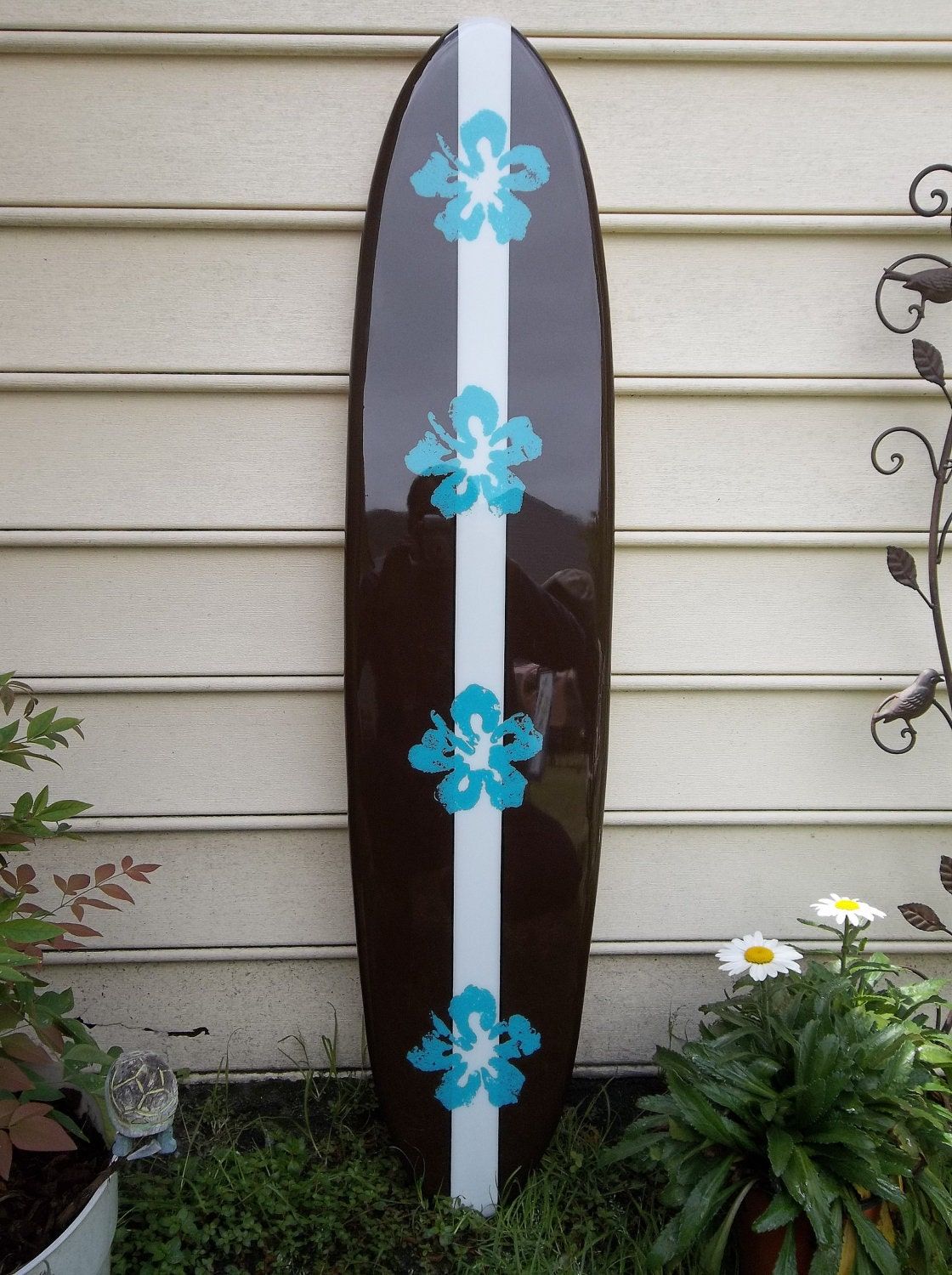 Hawaiian Surfboard Wall Hanging Four Foot Wall Decor | Etsy With Surfing Wall Art (Photo 12 of 15)