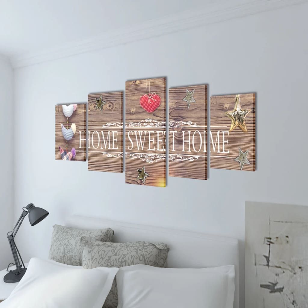 Home Sweet Home Design Canvas Prints Framed Wall Art Decor For Wall Framed Art Prints (View 3 of 15)
