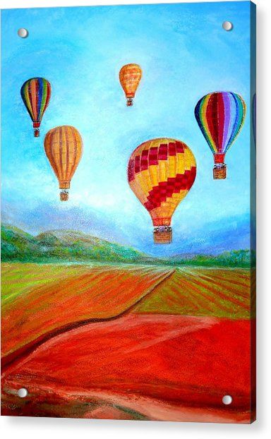 Hot Air Balloon Mural Digital Artanais Delavega Pertaining To Balloons Framed Art Prints (View 13 of 15)