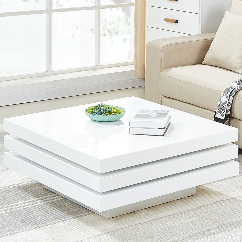 Hot Selling Square Coffee Table In White High Gloss – Buy With Square High Gloss Coffee Tables (View 7 of 15)