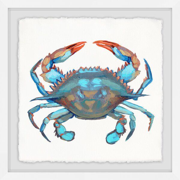 'icy Blue Crab' Framed Print In 2020 | Crab Art, Blue Pertaining To Colorful Framed Art Prints (View 11 of 15)