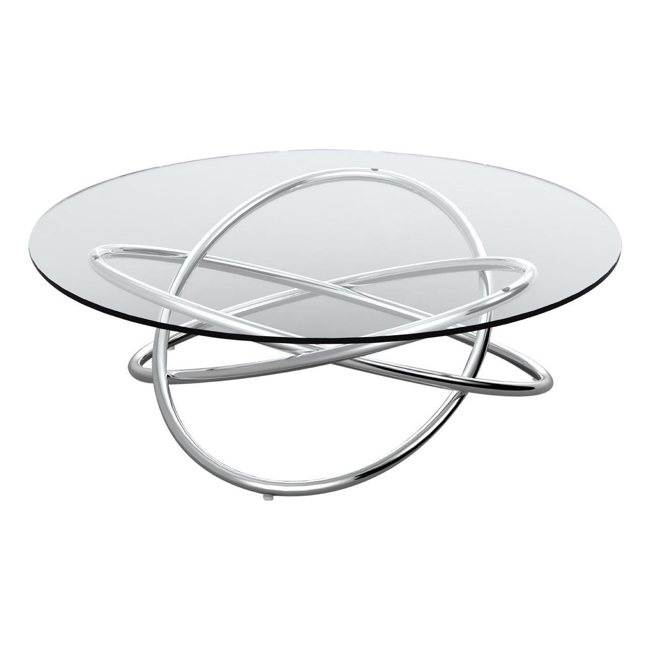 Image 1 | Round Glass Coffee Table, Glass Coffee Table Pertaining To Silver Stainless Steel Coffee Tables (View 4 of 15)