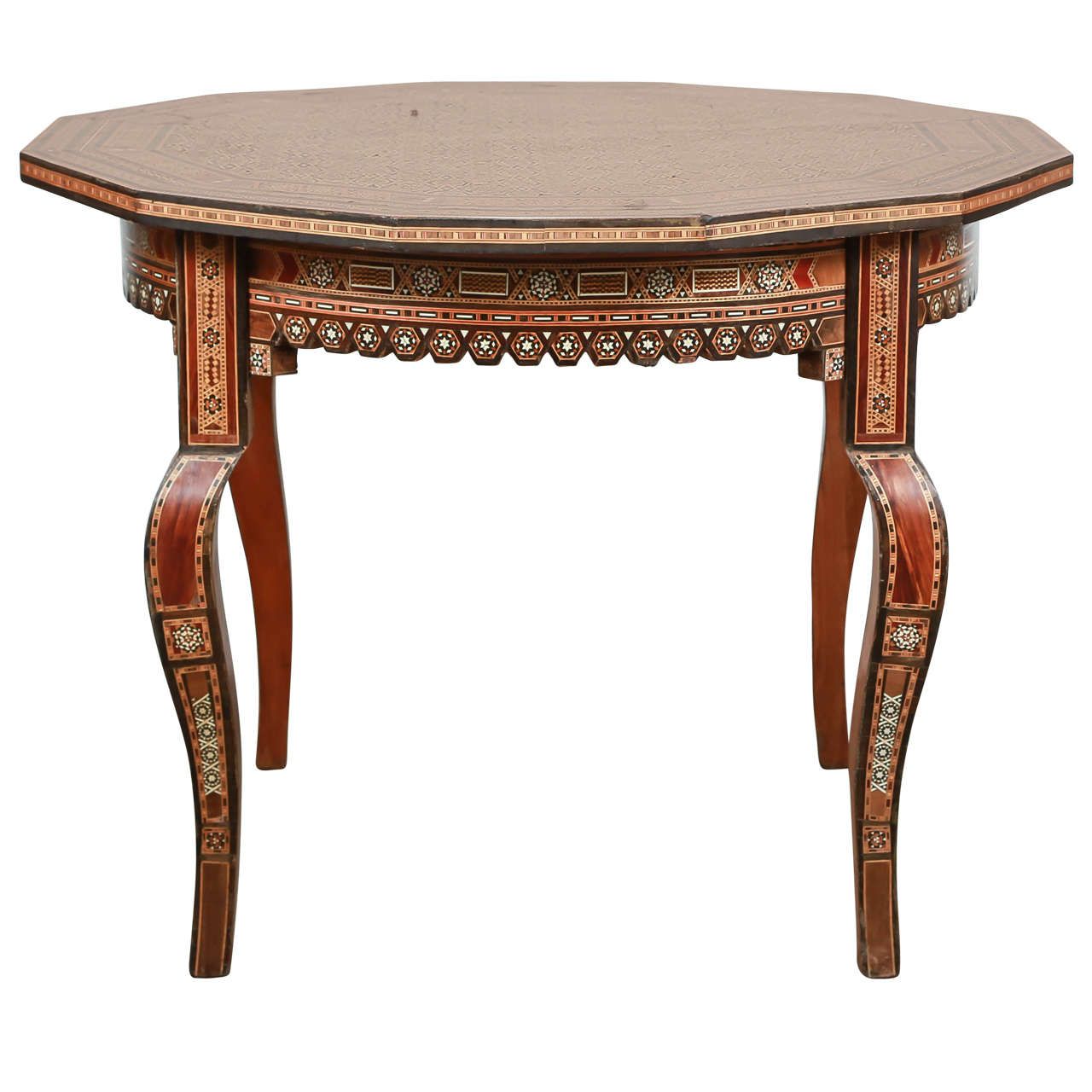 Inlaid Syrian Octagonal Side Coffee Table At 1stdibs In Octagon Coffee Tables (View 13 of 15)