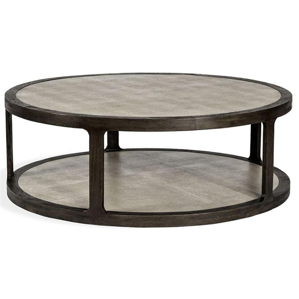 Interlude Litchfield Modern Classic Grey Shagreen Wood Within Smoke Gray Wood Coffee Tables (View 14 of 15)