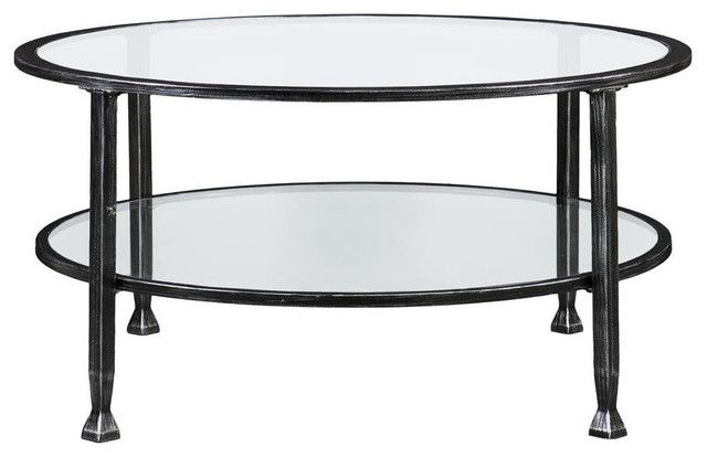 Jaymes Metal/glass Round Cocktail Table – Contemporary Intended For Metallic Silver Cocktail Tables (View 9 of 15)