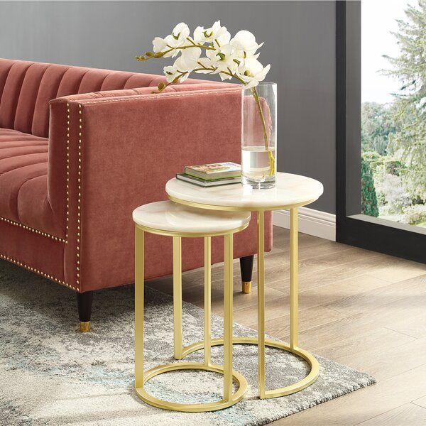 Kayson Round 2 Piece Nesting Tables | Nesting Tables Throughout 2 Piece Round Coffee Tables Set (View 4 of 15)