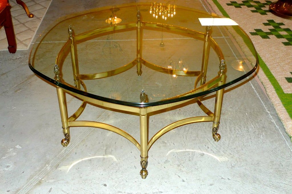 La Barge Brass Hexagonal Cocktail Table For Sale At 1stdibs Intended For Antique Brass Round Cocktail Tables (View 4 of 15)