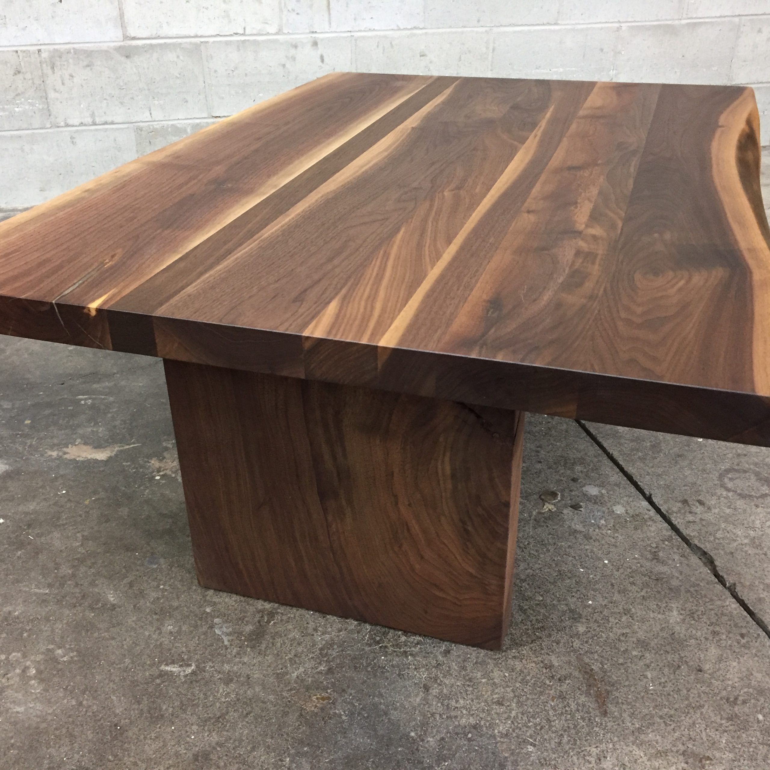 Laminated Live Edge Black Walnut Coffee Table – Solu With Regard To Walnut Wood And Gold Metal Coffee Tables (View 5 of 15)