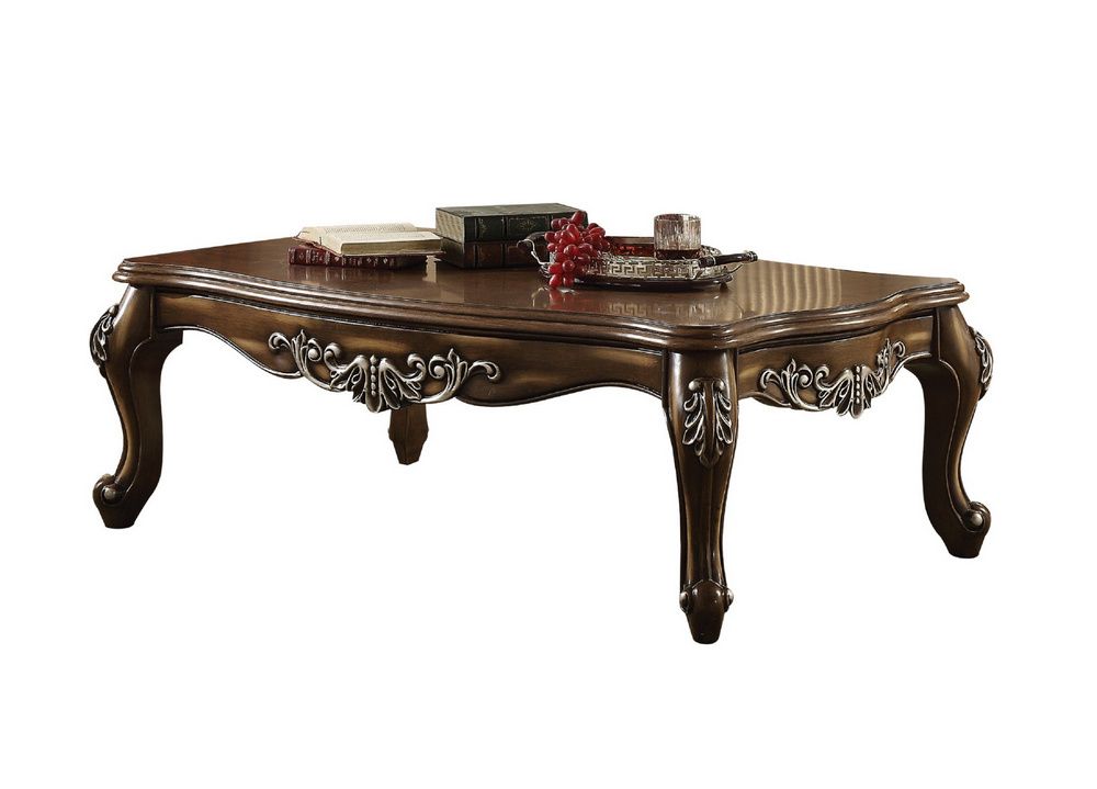 Latisha Antique Oak Wood Rectangular Coffee Tableacme Within Vintage Gray Oak Coffee Tables (View 15 of 15)
