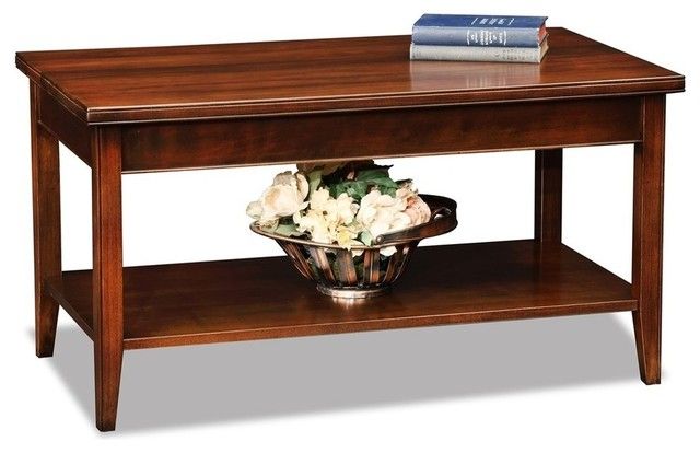 Leick Laurent Small Solid Wood Coffee Table, Chocolate With Regard To Cocoa Coffee Tables (View 8 of 15)