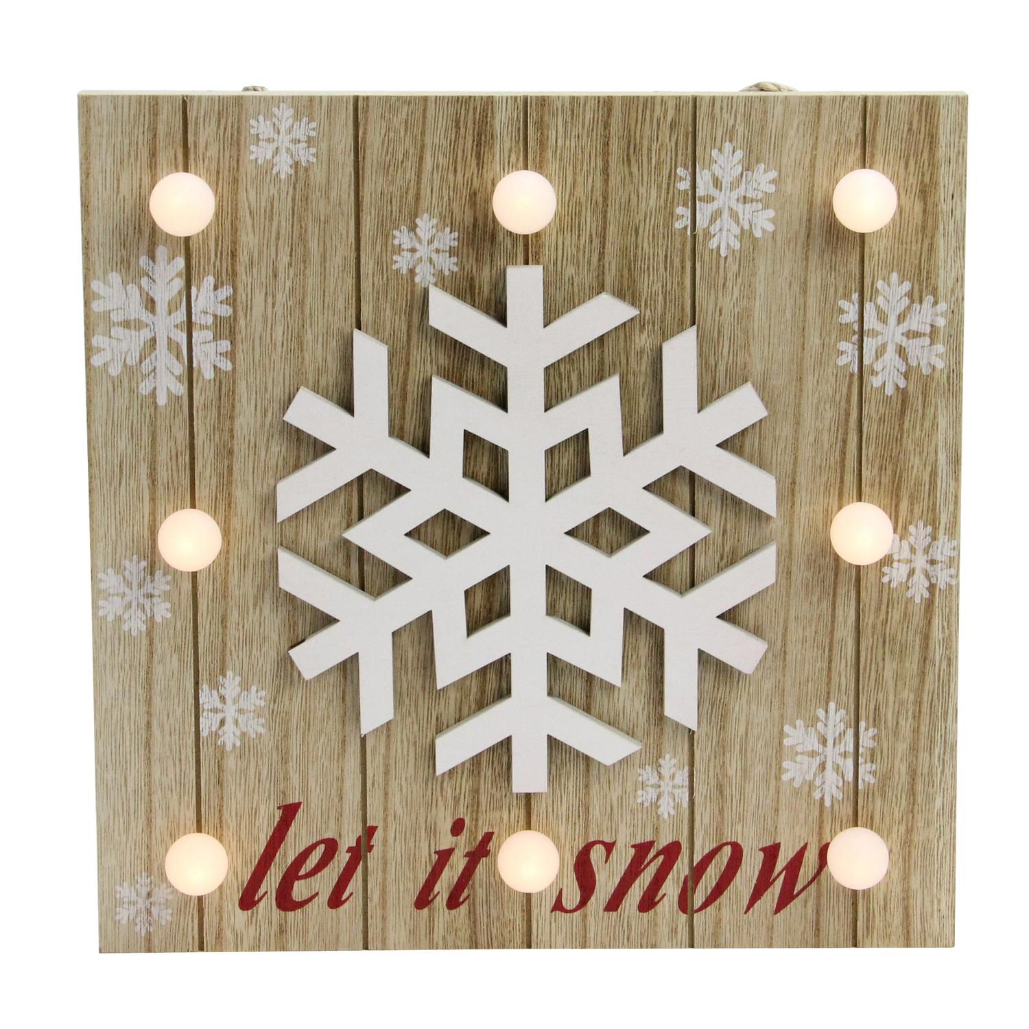 Let It Snow Natural Wood & Snowflake Wall Decor – Pier1 Within Snow Wall Art (View 13 of 15)