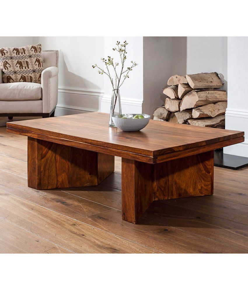 Lifeestyle Sheesham Wood Honey Finish Coffee & Center Pertaining To Wood Coffee Tables (View 2 of 15)