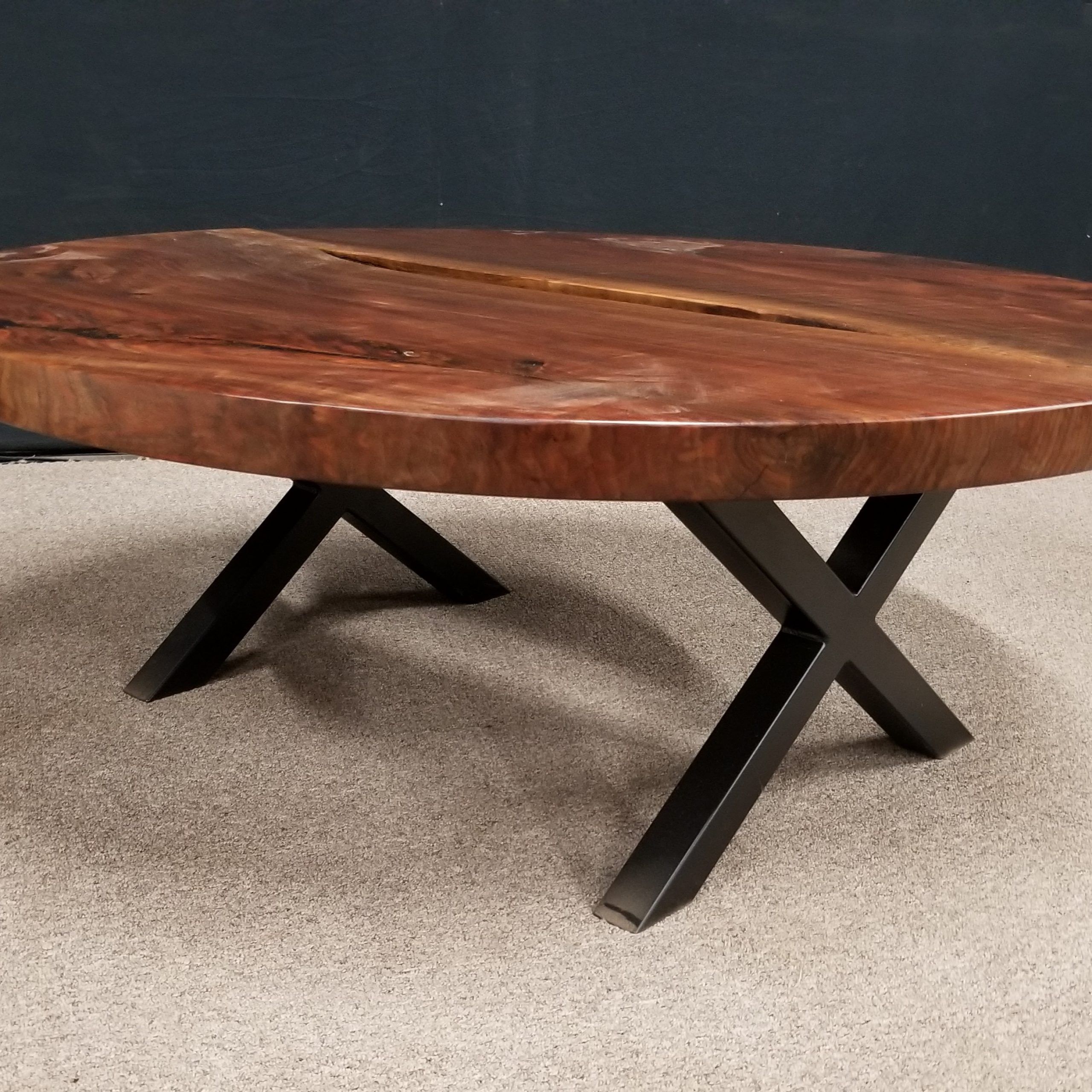 Live Edge Black Walnut Table Round Table #122 – Jewell Intended For Dark Walnut Drink Tables (View 6 of 15)