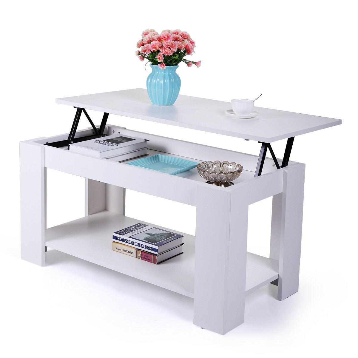Lowestbest Lift Top Coffee Table, White Coffee Table With Regarding Espresso Wood Storage Coffee Tables (View 14 of 15)