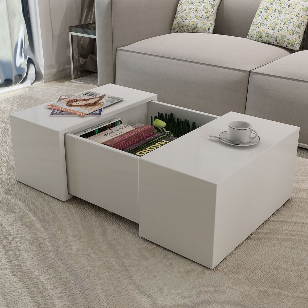 Made Of High Quality Mdf With A High Gloss Finish In Square High Gloss Coffee Tables (View 3 of 15)