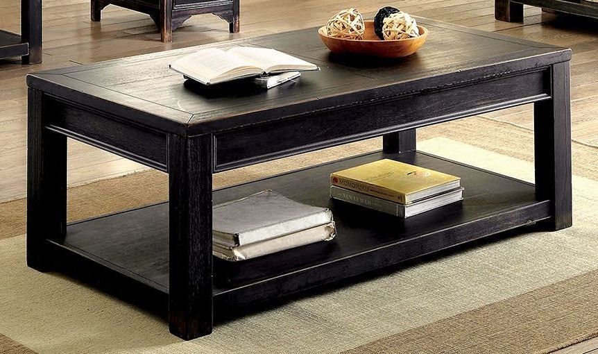 Meadow Antique Black Coffee Table From Furniture Of Inside Black And White Coffee Tables (Photo 8 of 15)