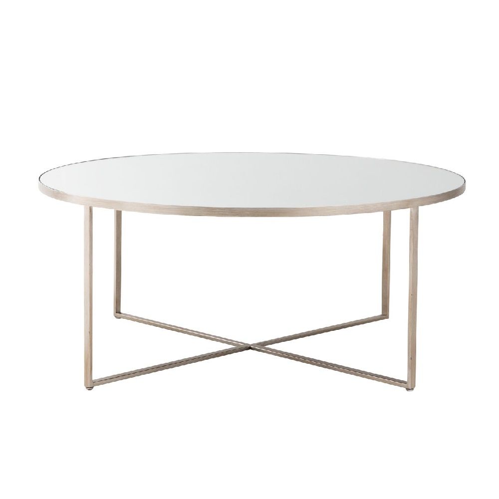 Merial Coffee Table In Brushed Nickel – Mysmallspace Uk Regarding Square Black And Brushed Gold Coffee Tables (View 8 of 15)