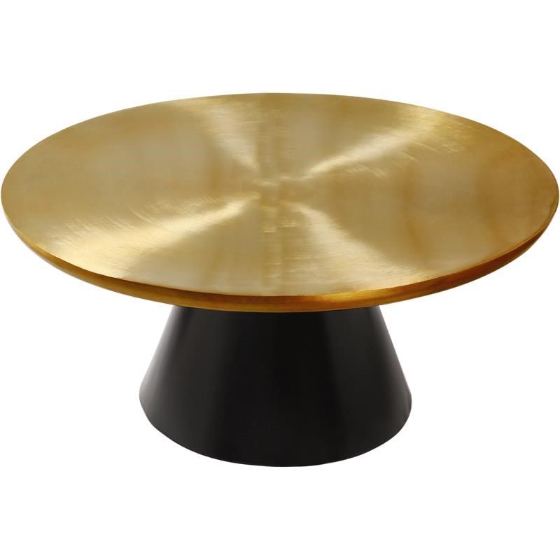 Meridian Furniture Martini Brushed Gold Metal Coffee Table For Black And Gold Coffee Tables (View 9 of 15)