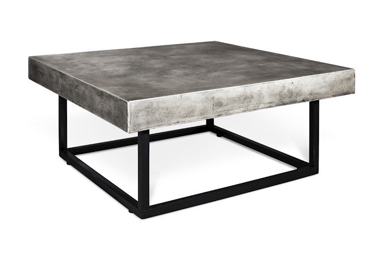 Miami Concrete Dark Gray Coffee Table Throughout Gray And Black Coffee Tables (View 14 of 15)