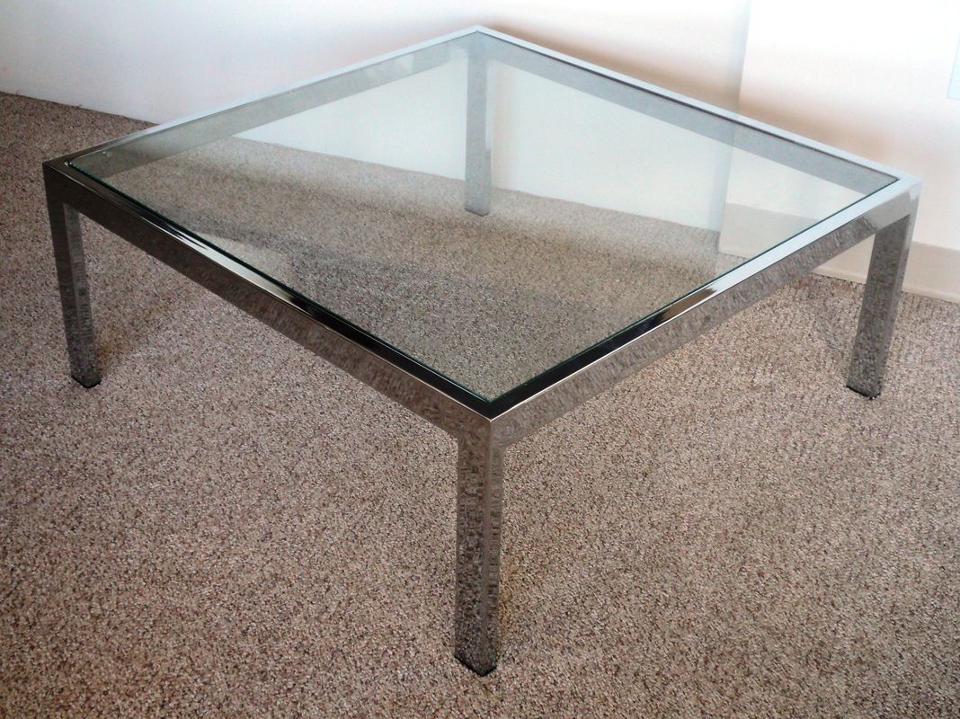 Mid Century Modern Chrome & Glass Coffee Table Intended For Glass And Chrome Cocktail Tables (View 5 of 15)