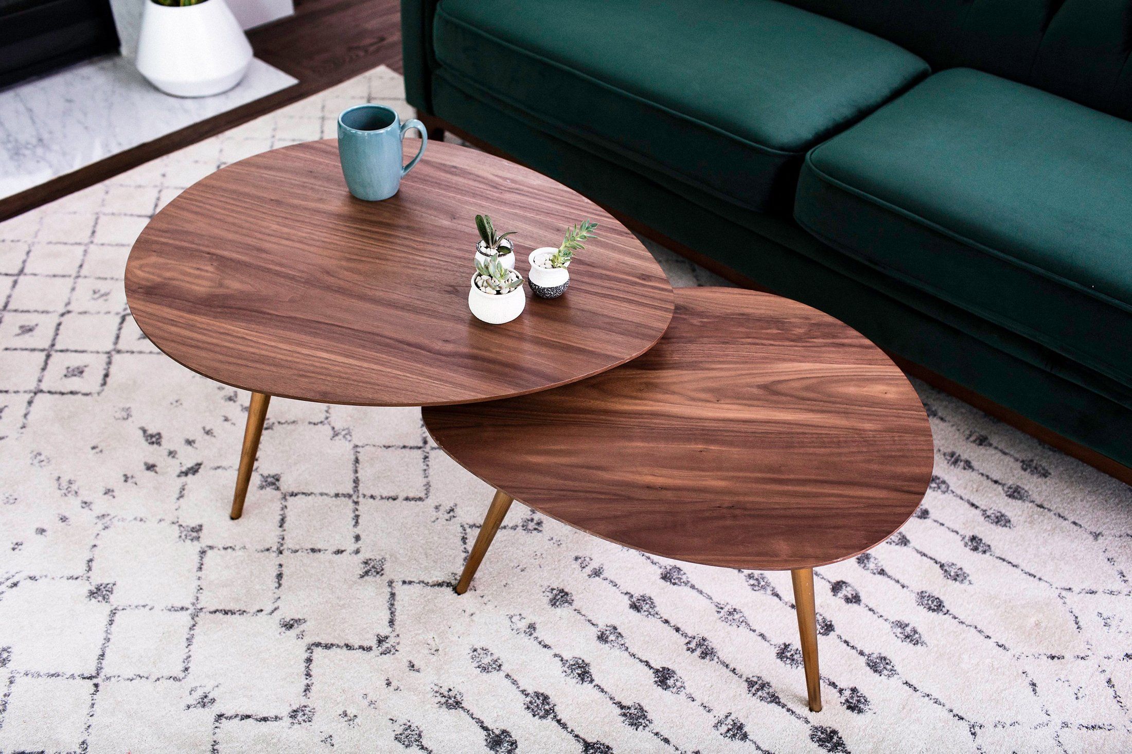 Mid Century Modern Coffee Table Setedloe Finch Coffee With Regard To 2 Piece Modern Nesting Coffee Tables (View 1 of 15)