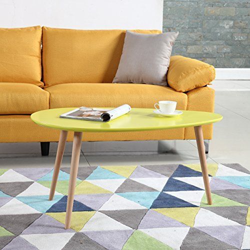 Mid Century Modern Colorful Coffee Table (yellow) | Coffee With Regard To Yellow And Black Coffee Tables (View 13 of 15)