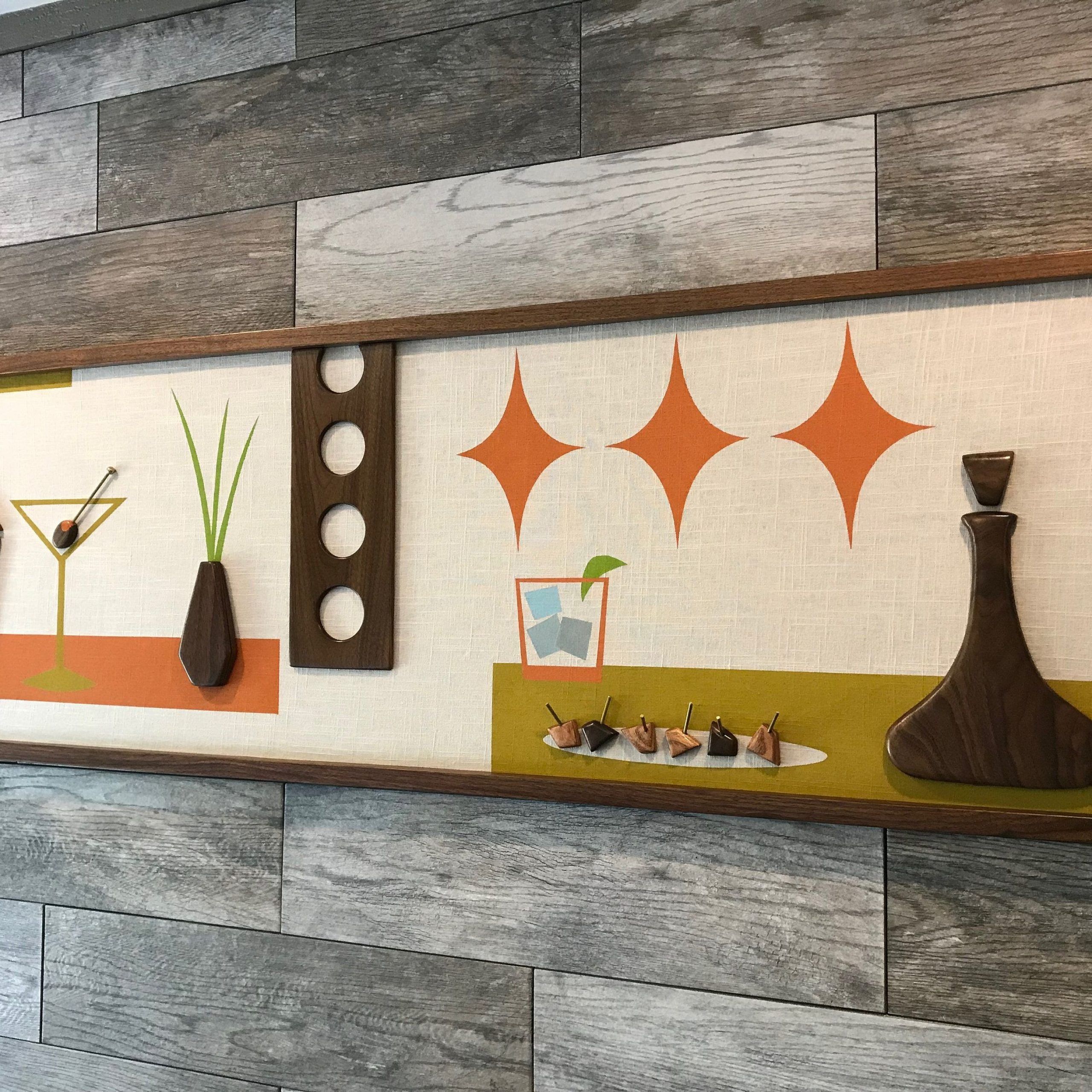 Mid Century Modern Wood Wall Art Witco Inspired Madmen With Regard To Mid Century Wood Wall Art (View 5 of 15)