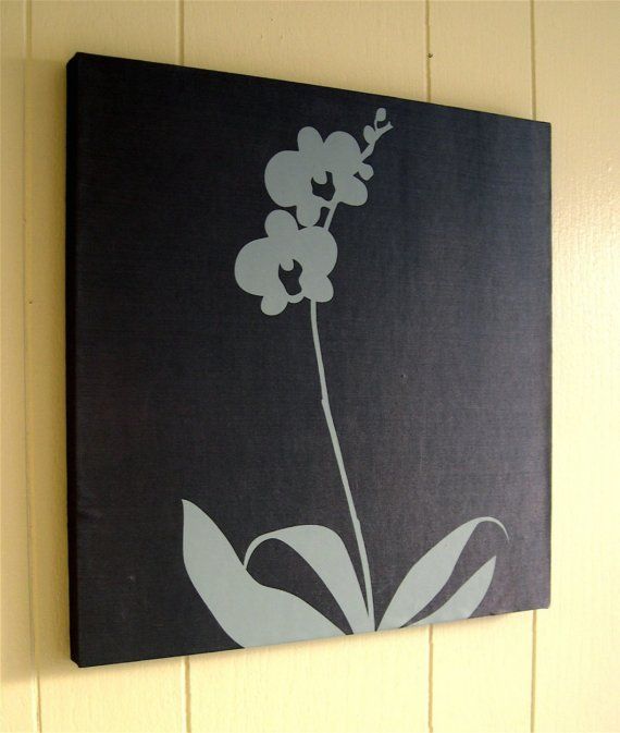 Midnight Blue Orchid Wall Art | Etsy | Orchid Wall Art Intended For Midnight Wall Art (View 13 of 15)