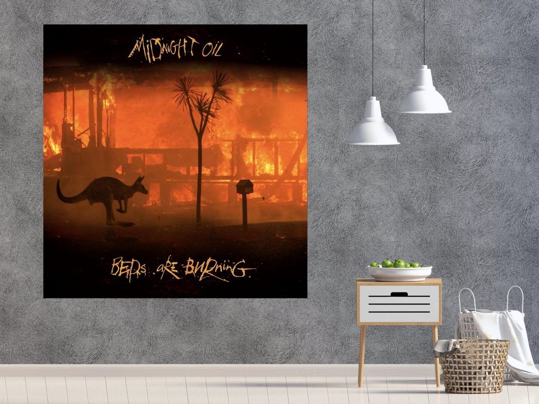 Midnight Oil Beds Are Burning Album Cover Music Art Print Throughout Midnight Wall Art (View 8 of 15)