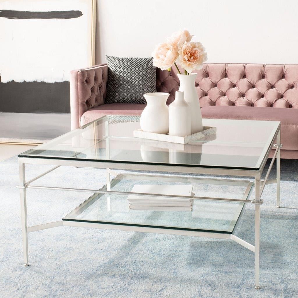 Mieka Silver Leaf Glass Cocktail Table – 1stopbedrooms (View 13 of 15)